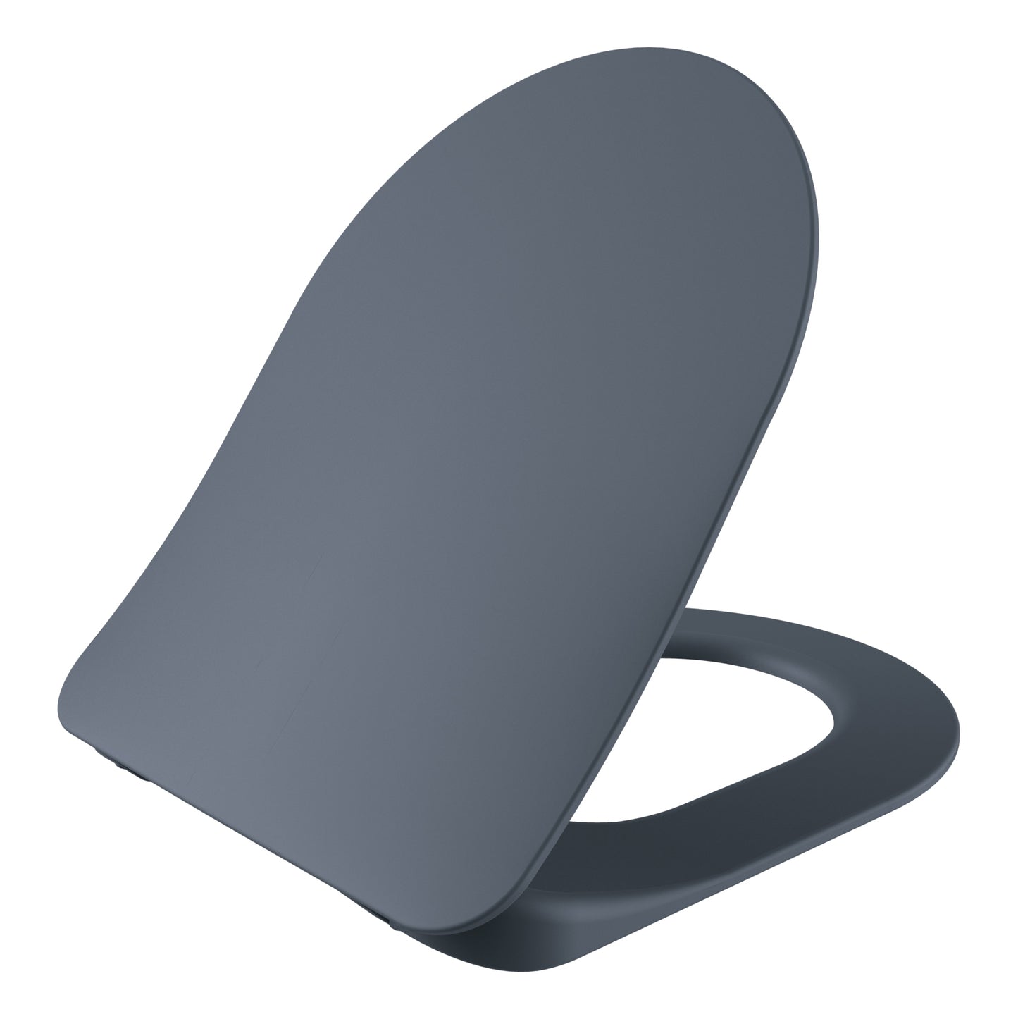 CREAVIT DUCK WC-ZITTING - D-MODEL - SLIM DESIGN - SOFT CLOSE - QUICK RELEASE - DUROPLAST - RVS SCHARNIEREN - MAT BASALT