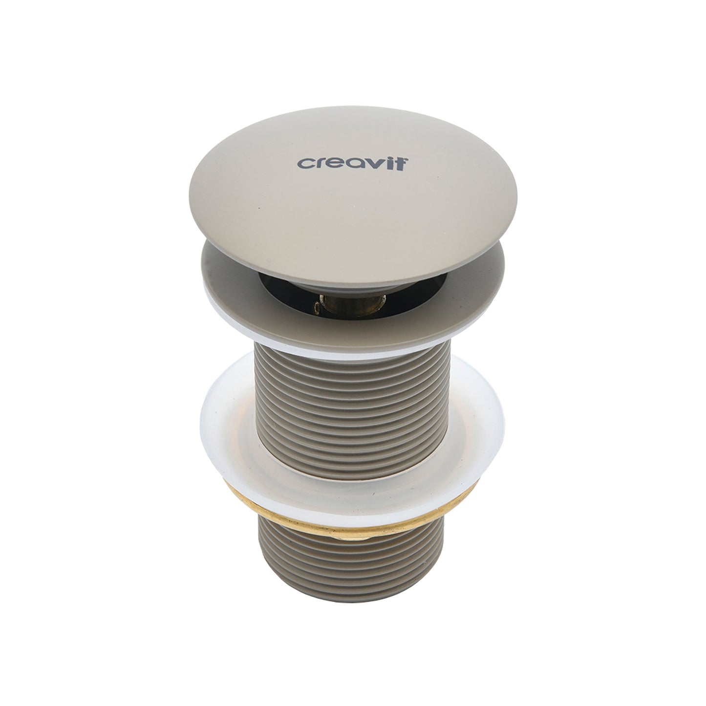 CREAVIT AFVOERPLUG - CLICK WASTE 5/4" - MET OVERLOOP - MAT CAPPUCCINO