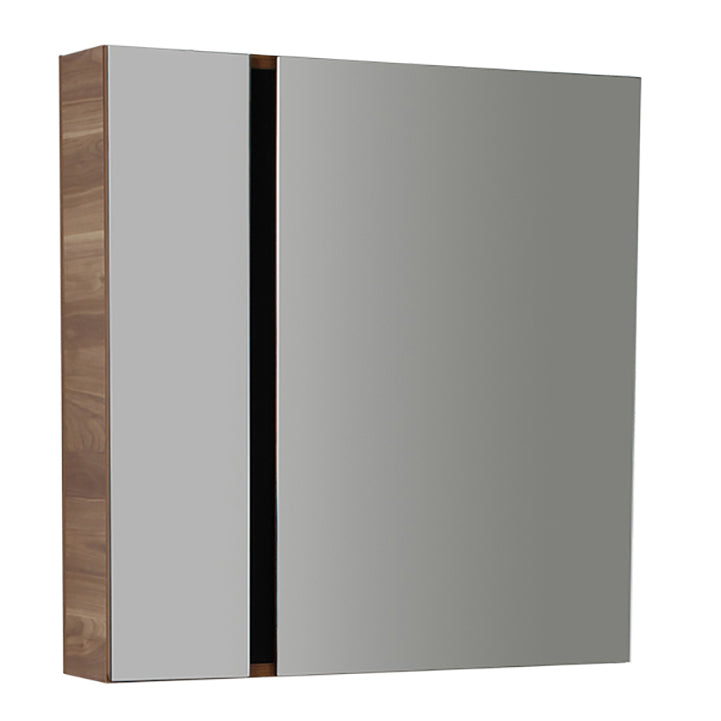 VERTI 80 SPIEGELKAST OKKERNOOT-ZWART 78X80X17CM