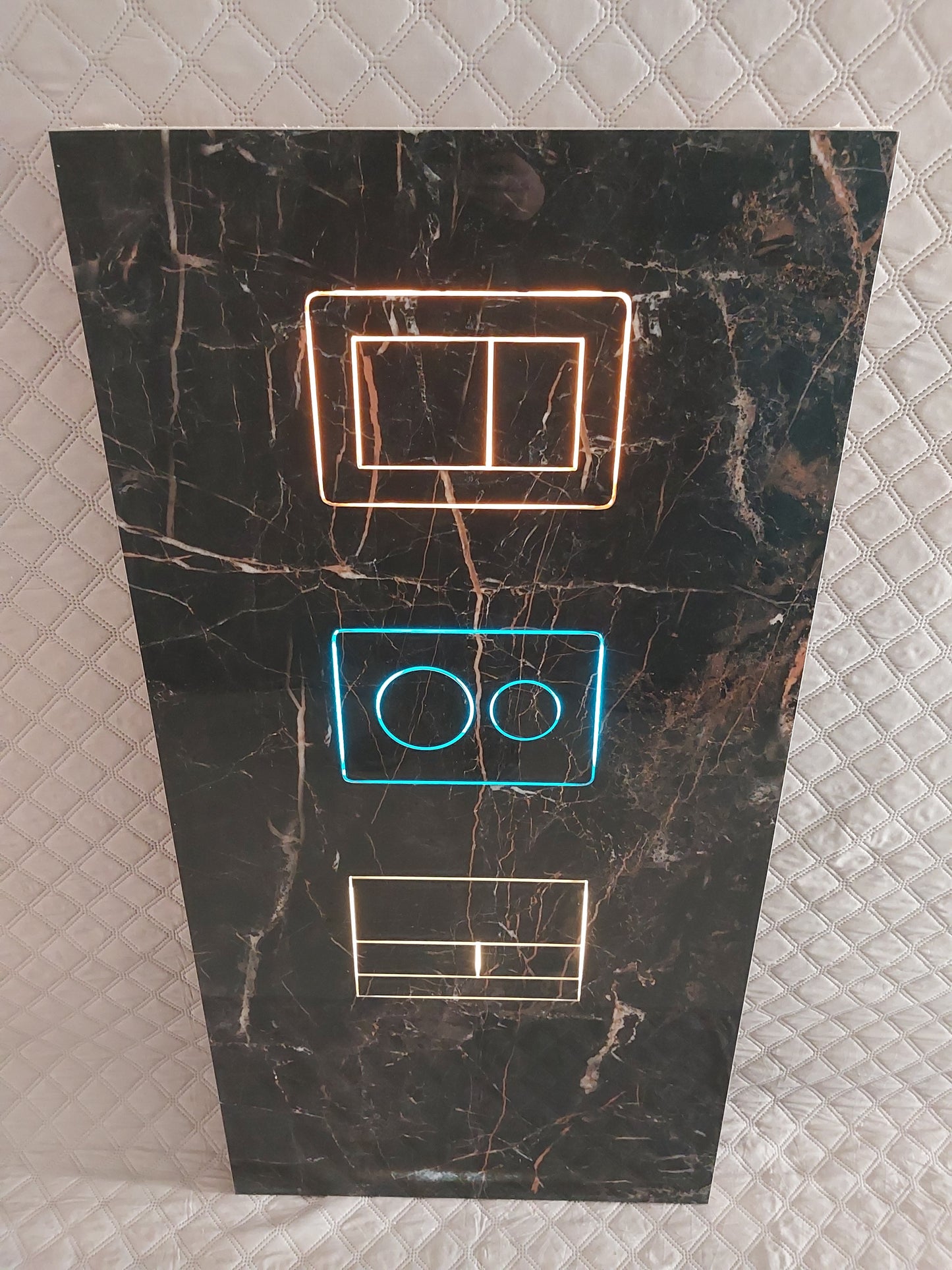 Toilet bedieningspaneel inbouw - montage systeem ( met LED verlichting )