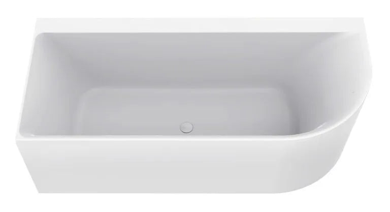 Kleinmann Hoekbad Bobbii – Mat Wit – 180×80 cm – LINKS