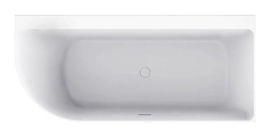 Kleinmann Hoekbad Bobbii – Glans Wit – 180×80 cm – RECHTS