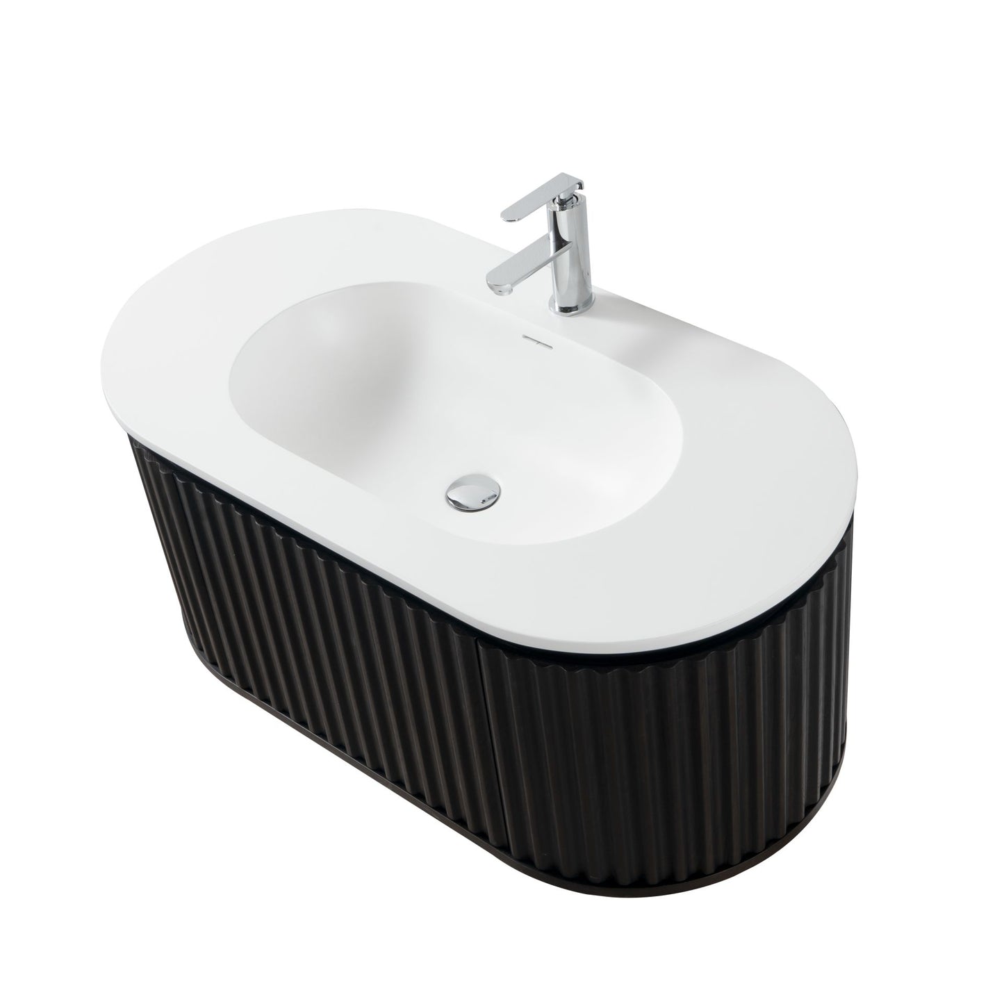 BEGONIA WASTAFELMEUBEL MET KOLOMKAST COMPLEET SET INCLUSIEF WASTAFEL & WASTAFELKRAAN & AFVOERPLUG & RUIMTEBESPAREND SIFON & LED Spiegel met verwarming