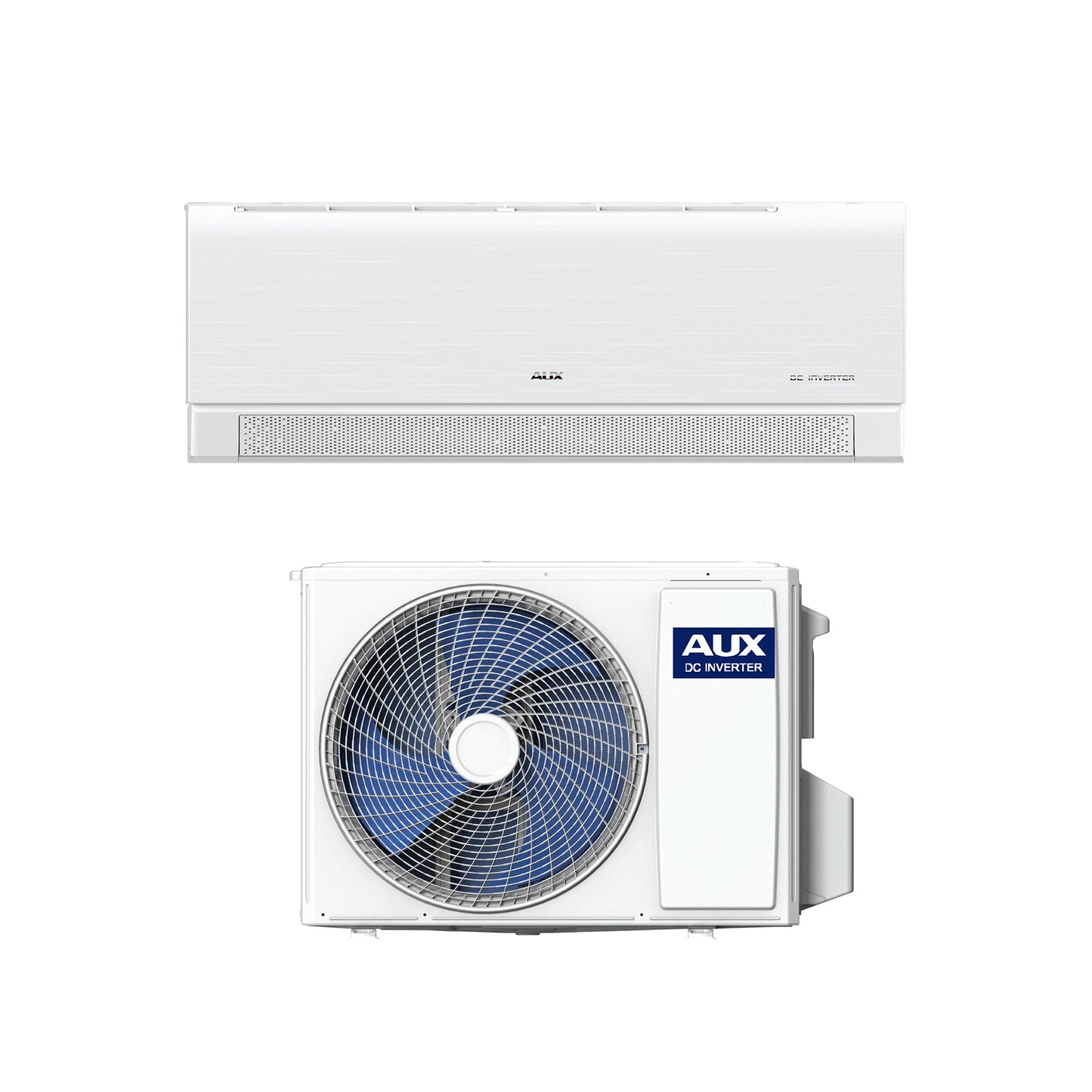AUX SINGLE SPLIT AIRCO - BUITEN- EN BINNENUNIT - TOTAALPAKKET - KOELEN EN VERWARMEN - WIFI - 12000BTU - 3,5KW - R32 - MAT WIT
