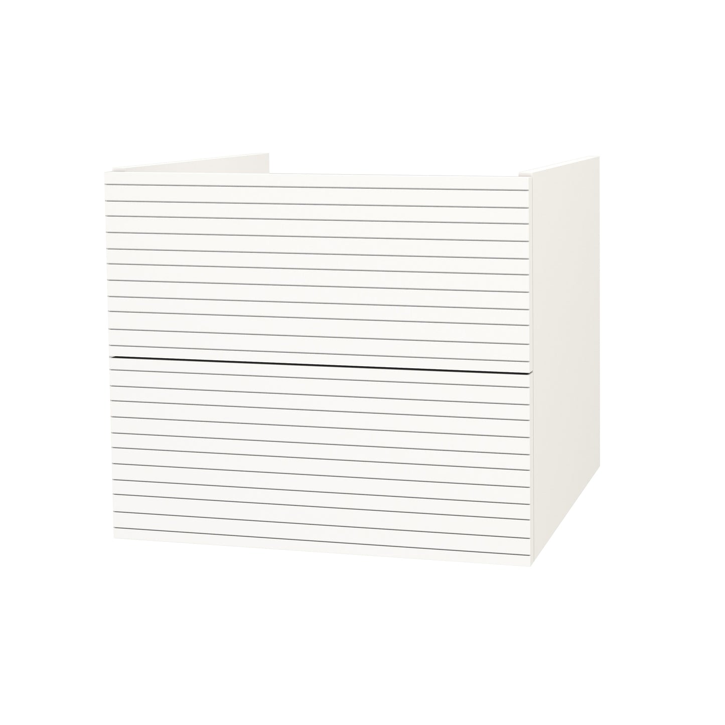 ELITE ONDERKAST MET HORIZONTAAL RELIËF (60CM) - MAT WIT