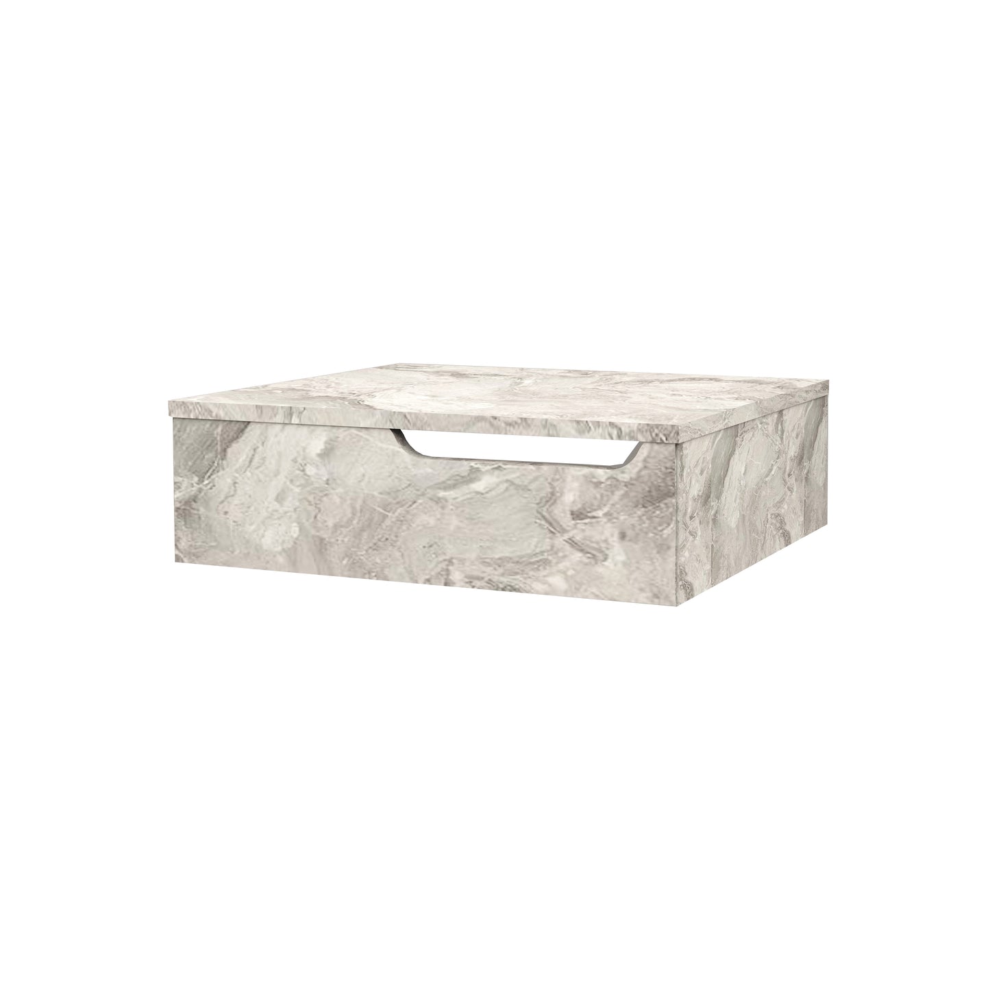 FELIX ONDERKAST MET HANDDOEKUITSPARING (60CM) - GRIJS MARMER