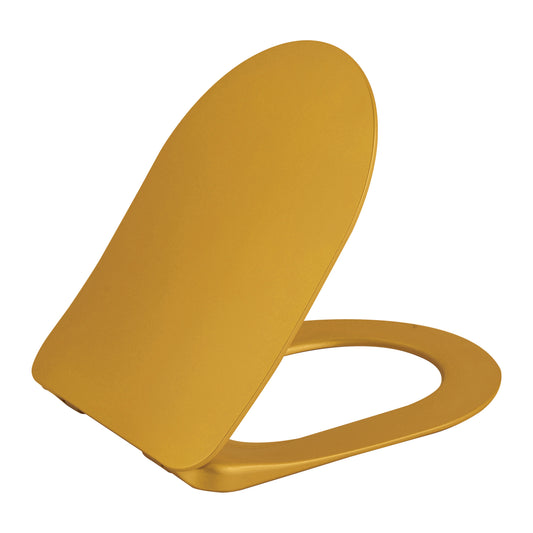CREAVIT DUCK WC-ZITTING - D-MODEL - SLIM DESIGN - SOFT CLOSE - QUICK RELEASE - DUROPLAST - RVS SCHARNIEREN - GOUD