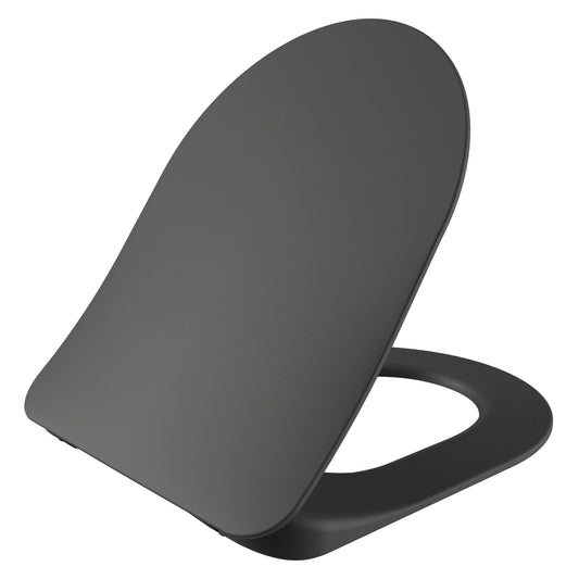 CREAVIT DUCK WC-ZITTING - D-MODEL - SLIM DESIGN - SOFT CLOSE - QUICK RELEASE - DUROPLAST - RVS SCHARNIEREN - MAT ANTRACIET