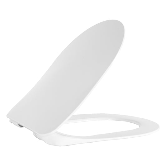 CREAVIT NORA WC-ZITTING  - D-MODEL - SLIM DESIGN - SOFT CLOSE - QUICK RELEASE - DUROPLAST - RVS SCHARNIEREN - GLANZEND WIT
