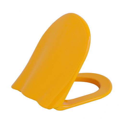 CREAVIT DUCKY WC-ZITTING - SOFT CLOSE - QUICK RELEASE - DUROPLAST - RVS SCHARNIEREN - GEEL