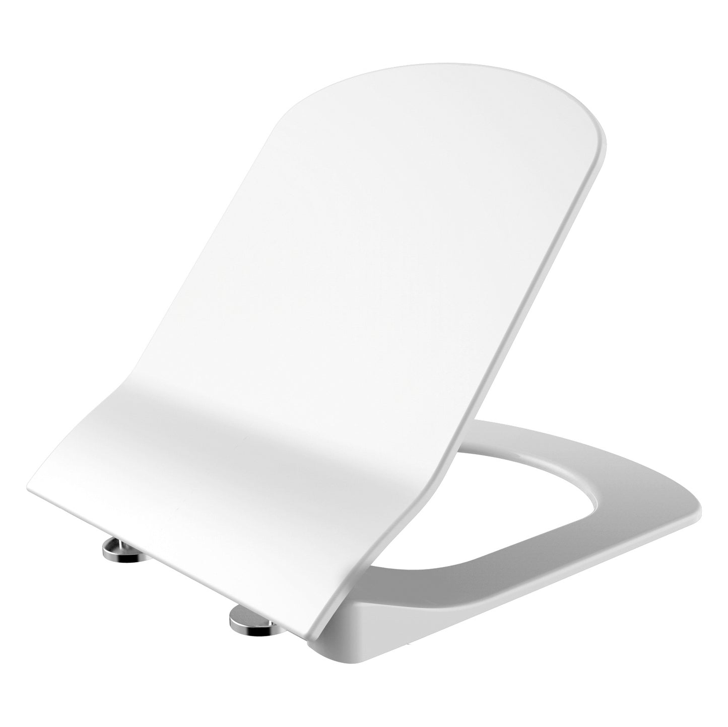 CREAVIT ELEGANT WC-ZITTING - D-MODEL - SOFT CLOSE - QUICK RELEASE - DUROPLAST - RVS SCHARNIEREN - GLANZEND WIT