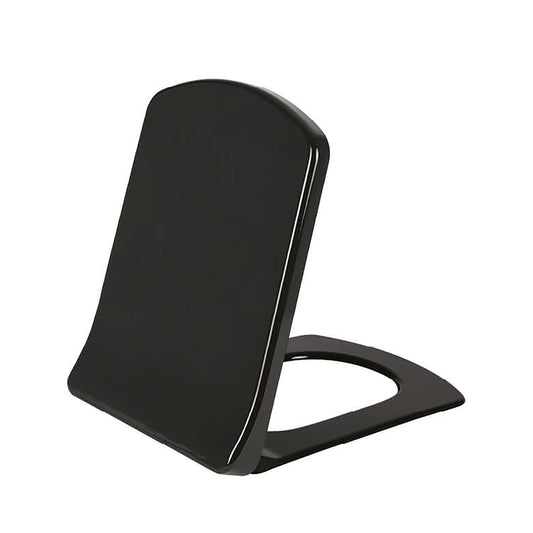 CREAVIT LARA WC-ZITTING - D-MODEL - SOFT CLOSE - QUICK RELEASE - DUROPLAST - RVS SCHARNIEREN - MAT ZWART