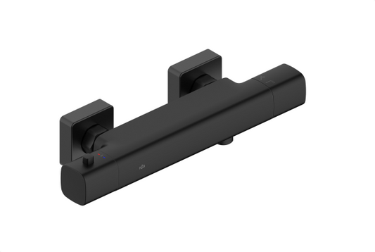 MALAGA BLACK OPBOUW THERMOSTATISCHE DOUCHEMENGKRAAN