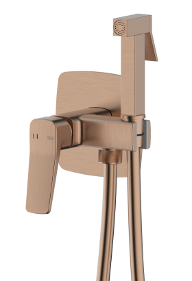 MALAGA Brushed Rose Gold Inbouw Muurmodel Bidetkraan