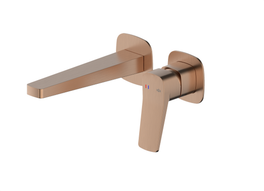 MALAGA Brushed Rose Gold PVD Inbouw Muurmodel Wastafelkraan