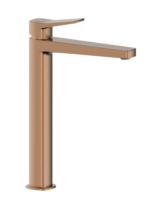 MALAGA Brushed Rose Gold  hoogmodel Wastafelkraan