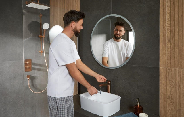 MALAGA GEBORSTELD ROSE GOUD thermostatische mengkraan inbouw
