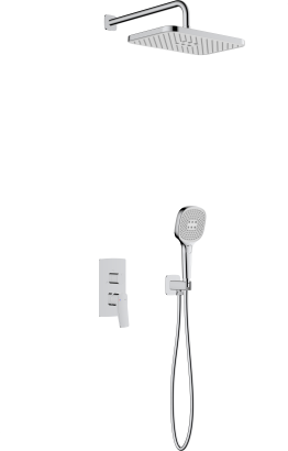 MALAGA CHROME INBOUW DOUCHESET