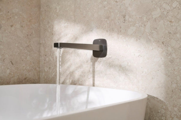 MALAGA GUN METAL GREY inbouw baduitloop