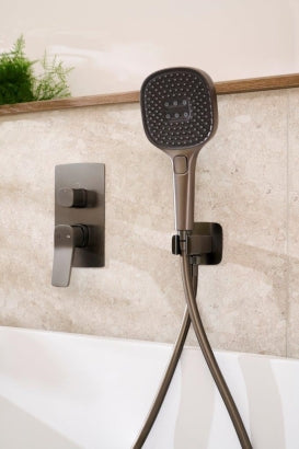 MALAGA GUN METAL inbouw douchesysteem