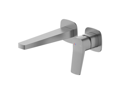 MALAGA Gun Metal Grey PVD Inbouw Muurmodel Wastafelkraan