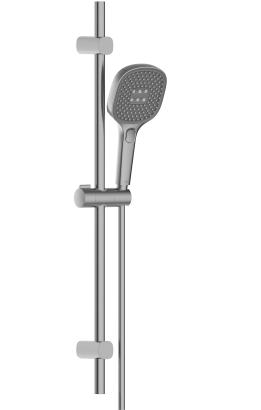 MALAGA GUN METAL glijdouche set