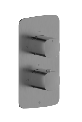 MALAGA GUN METAL GREY thermostatische mengkraan inbouw