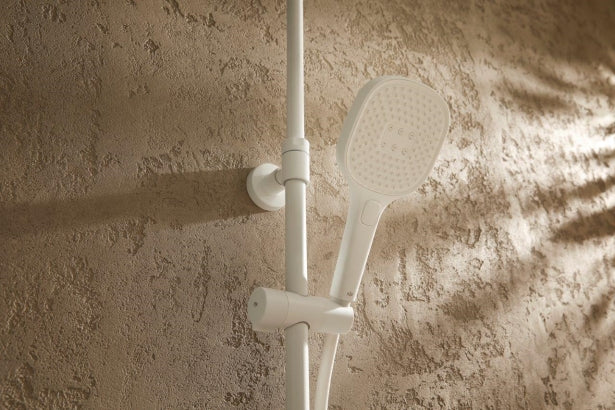 MALAGA WIT bad regendouche set met thermostatische douchekraan