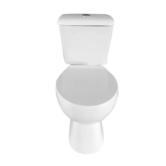 ALONI PRO DUOBLOK - STAAND TOILET - S-TRAP - VLOERUITLAAT - MET RESERVOIR - MET SPOELMECHANISME - DUBBELE SPOELING - MET ZITTING - SOFTCLOSE - 38X72X67 CM - GLANZEND WIT