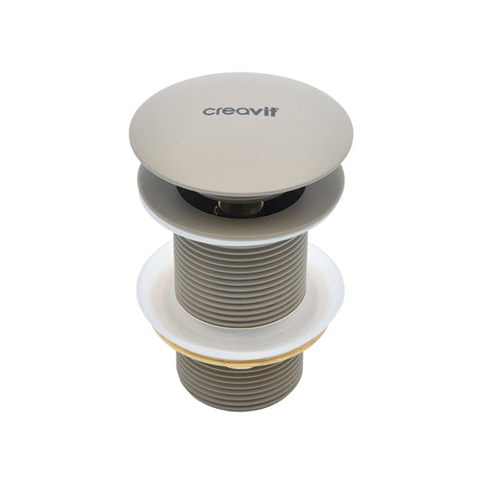 CREAVIT AFVOERPLUG - CLICK WASTE 5/4" - MET OVERLOOP - MAT CAPPUCCINO