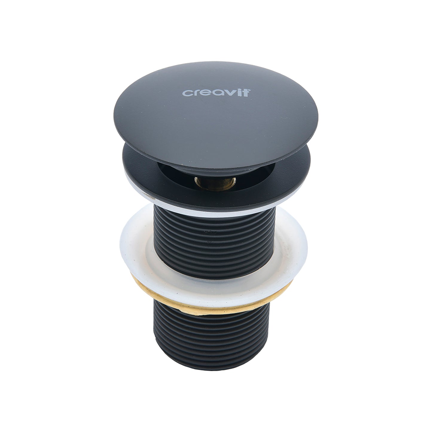 CREAVIT AFVOERPLUG - CLICK WASTE 5/4" - MET OVERLOOP - MAT ZWART