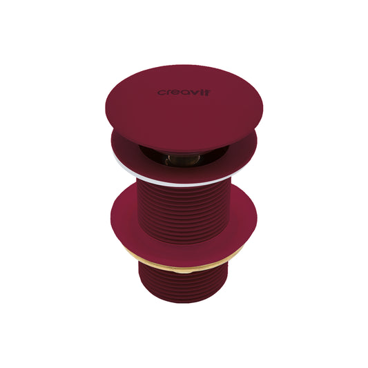 CREAVIT AFVOERPLUG - CLICK WASTE 5/4" - MET OVERLOOP - BERRY