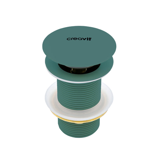 CREAVIT AFVOERPLUG - CLICK WASTE 5/4" - MET OVERLOOP - NIJLGROEN
