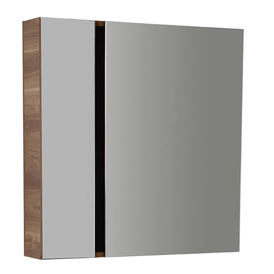 VERTI 80 SPIEGELKAST OKKERNOOT-ZWART 78X80X17CM